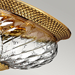 Потолочный светильник цвета латунь с прозрачным рифленым плафоном в форме чаши Hinkley варинант исполнения - 2 | Loft Concept в Барнауле