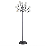 Торшер с плафонами из белых фарфоровых цветов на изогнутых ветвях Floralis варинант исполнения - 1 | Loft Concept в Барнауле