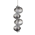 Подвесной светильник с 4-мя рифлеными стеклянными шарами Marcelh Light варинант исполнения - 1 | Loft Concept в Барнауле