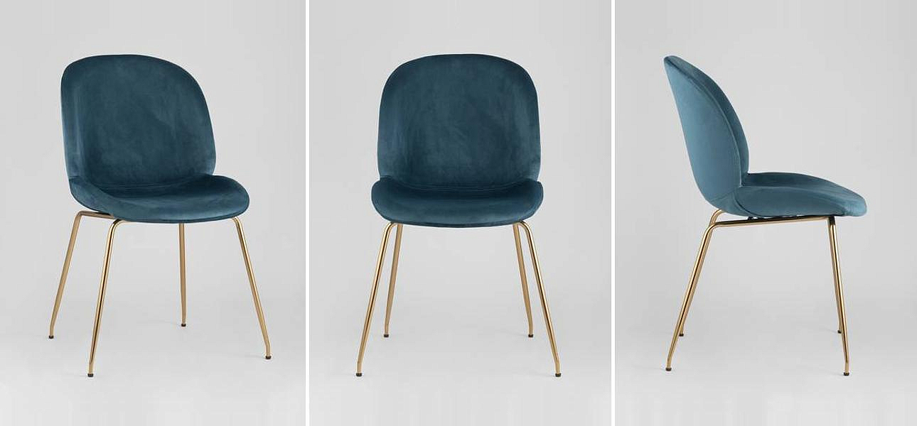 Стул Маренго Синий Велюр Vendramin Chair Стул Маренго Синий Велюр Vendramin Chair - Loft-Concept в Барнауле