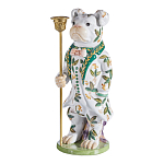 Подсвечник в виде собачки из фарфора с бронзовыми элементами Eden Garden варинант исполнения - 2 | Loft Concept в Барнауле