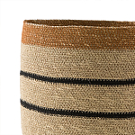 Плетеная корзина в полоску Okiro Wicker Basket варинант исполнения - 3 | Loft Concept в Барнауле