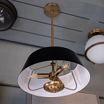 Подвесной светильник с конусовидным металлическим абажуром черного цвета Kichler варинант исполнения - 9 | Loft Concept в Барнауле