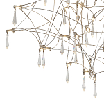 Потолочный светильник с тонким металлическим каркасом цвета хром Quasar варинант исполнения - 3 | Loft Concept в Барнауле