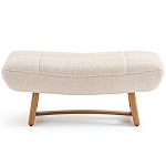 Оттоманка с обивкой букле Lino White Boucle Ottoman варинант исполнения - 2 | Loft Concept в Барнауле