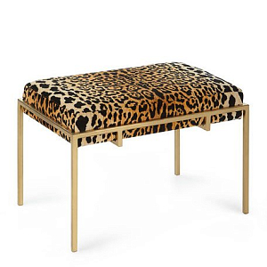Пуф Metal and Leopard Ottoman