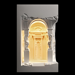 Встраиваемый в стену гипсовый светильник под покраску с колоннами и арками в античном стиле Antiquity Athena варинант исполнения - 9 | Loft Concept в Барнауле