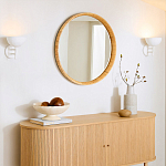 Зеркало круглое в раме из ротанга Wickerwork варинант исполнения - 4 | Loft Concept в Барнауле