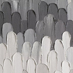 Панно декоративное с ручной росписью Gray Strokes варинант исполнения - 2 | Loft Concept в Барнауле