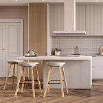 Барный стул на ножках из натурального дерева Boras White варинант исполнения - 8 | Loft Concept в Барнауле