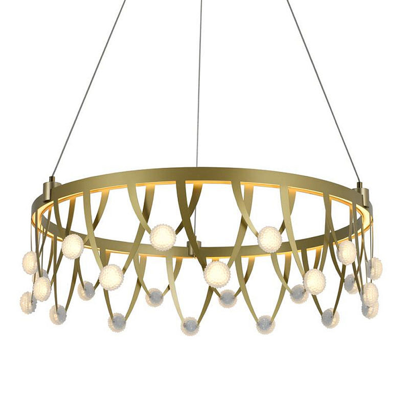 Люстра подвесная светодиодная Shaped Lines of Light матовое золото Люстра подвесная светодиодная Shaped Lines of Light матовое золото в Барнауле | Loft Concept