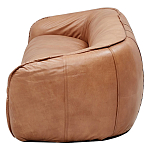 Трехместный диван с кожаной обивкой коричневый Coste Leather Sofa варинант исполнения - 4 | Loft Concept в Барнауле