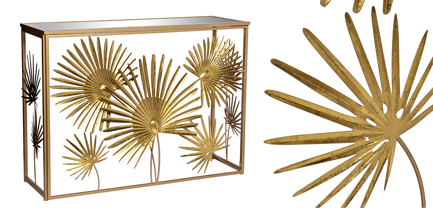 Консоль Golden Palm Leaves Консоль Golden Palm Leaves - Loft-Concept в Барнауле