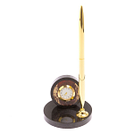 Часы настольные с ручкой из натурального камня Stone Clock варинант исполнения - 6 | Loft Concept в Барнауле