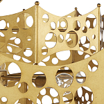 Люстра фигурная золотого цвета Corrugated Panels варинант исполнения - 3 | Loft Concept в Барнауле