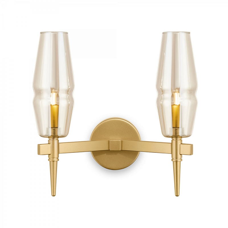 Бра Polani Sconces Double Золотой Янтарь (Amber) Бра Polani Sconces Double Золотой Янтарь (Amber) в Барнауле | Loft Concept