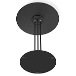 Стол журнальный с круглой бело-голубой столешницей из стекла White and Blue Marble варинант исполнения - 5 | Loft Concept в Барнауле