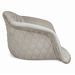 Барный стул со спинкой и мягкой обивкой с ромбами на 4-х деревянных ножках Бежевый Велюр Ava Charm варинант исполнения - 3 | Loft Concept в Барнауле