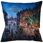Подушка декоративная Ночной город Impressionism in Art варинант исполнения - 1 | Loft Concept в Барнауле