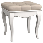 Пуф из массива бука с бежевой обивкой из велюра White Provence варинант исполнения - 1 | Loft Concept в Барнауле