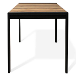 Стол обеденный раздвижной с прямоугольной столешницей на четырех черных ножках Blair варинант исполнения - 4 | Loft Concept в Барнауле