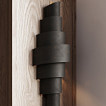 Бра в форме спирали черное с золотой внутренней отделкой Warm Glow варинант исполнения - 3 | Loft Concept в Барнауле