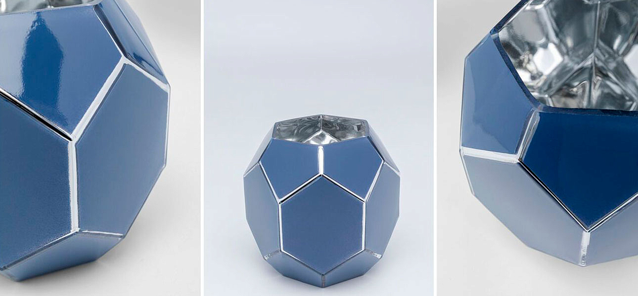 Ваза голубая Geometric Bowl Ваза голубая Geometric Bowl - Loft-Concept в Барнауле