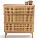 Комод с 3-мя ящиками из плетеного ротанга Ruiz Light Chest of Drawers варинант исполнения - 3 | Loft Concept в Барнауле