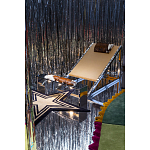 Дизайнерское кресло на металлическом каркасе с подставкой для ног Poltronova Mies Armchair варинант исполнения - 9 | Loft Concept в Барнауле