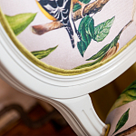 Стул светло-серый из натурального бука с изображением птицы в саду Blooming Birds варинант исполнения - 4 | Loft Concept в Барнауле