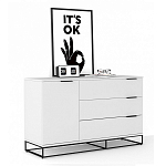 Комод белый с 3-мя ящиками Strict Lines  варинант исполнения - 3 | Loft Concept в Барнауле