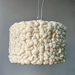 Вязаный шерстяной светильник Knitted wool lamp Cylinder варинант исполнения - 1 | Loft Concept в Барнауле
