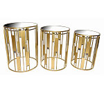 Набор из 3-х столов из металла Brass Symphony варинант исполнения - 1 | Loft Concept в Барнауле