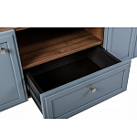 ТВ-тумба серая из массива бука с 2-мя дверками и ящиком Wenge Light варинант исполнения - 6 | Loft Concept в Барнауле