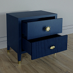 Тумба прикроватная с двумя ящиками Elsa Dreams Blue варинант исполнения - 2 | Loft Concept в Барнауле