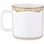 Кружка из фарфора белая с изображением лошади 400 мл Porcelain Horse Set варинант исполнения - 1 | Loft Concept в Барнауле