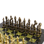 Шахматы Ренессанс из бронзы с доской из натурального камня Змеевик Decorative Thematic Chess варинант исполнения - 2 | Loft Concept в Барнауле