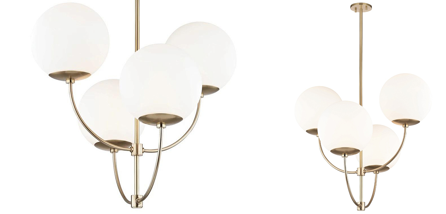 Люстра Breasal White Matte Balls Chandelier Brass Люстра Breasal White Matte Balls Chandelier Brass - Loft-Concept в Барнауле