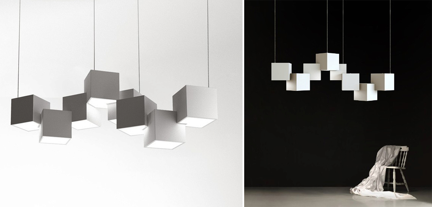 Дизайнерский светодиодный светильник Белый Eight Squares Lamp Дизайнерский светодиодный светильник Белый Eight Squares Lamp - Loft-Concept в Барнауле