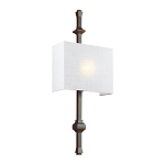 Бра бронзового цвета с полукруглым матовым стеклянным плафоном в геометрическом каркасе Feiss варинант исполнения - 5 | Loft Concept в Барнауле