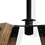 Барный стул со спинкой и мягкой обивкой с ромбами на 4-х деревянных ножках Бежевый Велюр Ava Charm варинант исполнения - 8 | Loft Concept в Барнауле