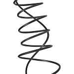 Подвесной светильник светодиодный из металла со спиральным декоративным элементом черный Metal Spiral варинант исполнения - 8 | Loft Concept в Барнауле