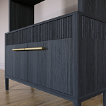 Стеллаж Primo с ящиками Черный дуб  варинант исполнения - 4 | Loft Concept в Барнауле