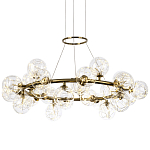 Дизайнерская кольцевая люстра с гирляндой внутри стеклянных сферических плафонов Iona Garland Chandelier 25 варинант исполнения - 1 | Loft Concept в Барнауле