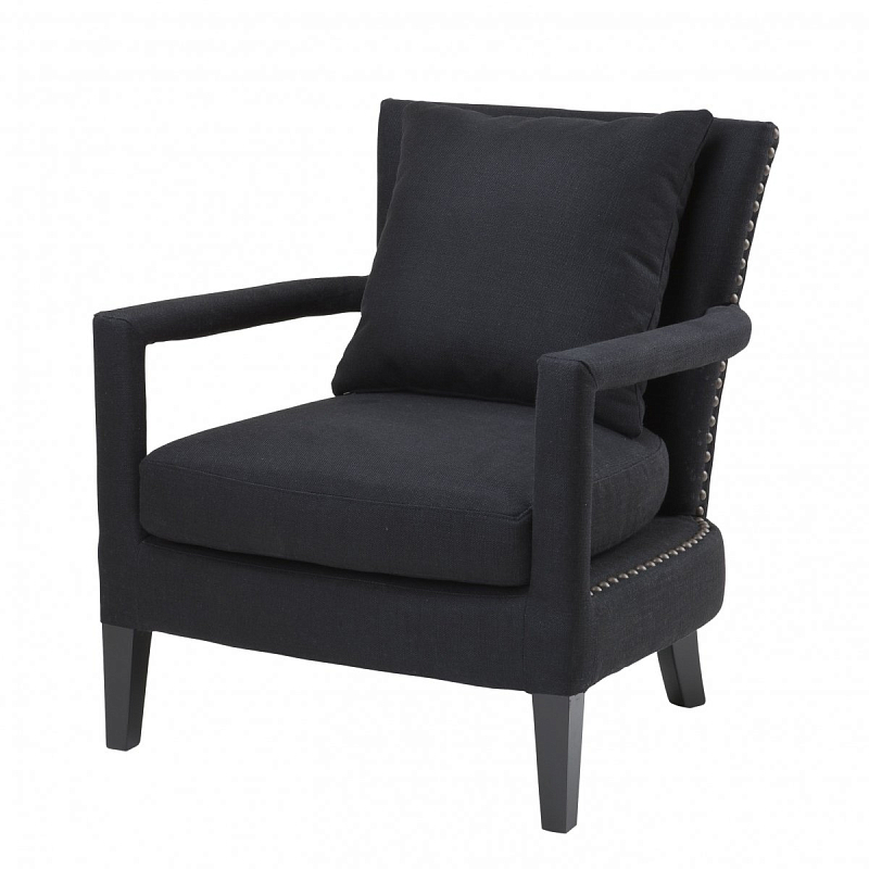 Кресло Eichholtz Chair Gregory Black Черный Темная бронза винтаж Кресло Eichholtz Chair Gregory Black Черный Темная бронза винтаж в Барнауле | Loft Concept