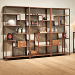 Стеллаж деревянный с полками для хранения Moon Walnut Furniture варинант исполнения - 1 | Loft Concept в Барнауле