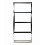 Металлический стеллаж со стеклянными полками Molecule варинант исполнения - 2 | Loft Concept в Барнауле