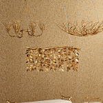 Люстра золотая с декором в виде веток эвкалипта Eucalyptus Branches варинант исполнения - 5 | Loft Concept в Барнауле