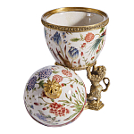 Шкатулка в форме яйца на величественных львах из фарфора с бронзовыми элементами Eden Garden варинант исполнения - 7 | Loft Concept в Барнауле