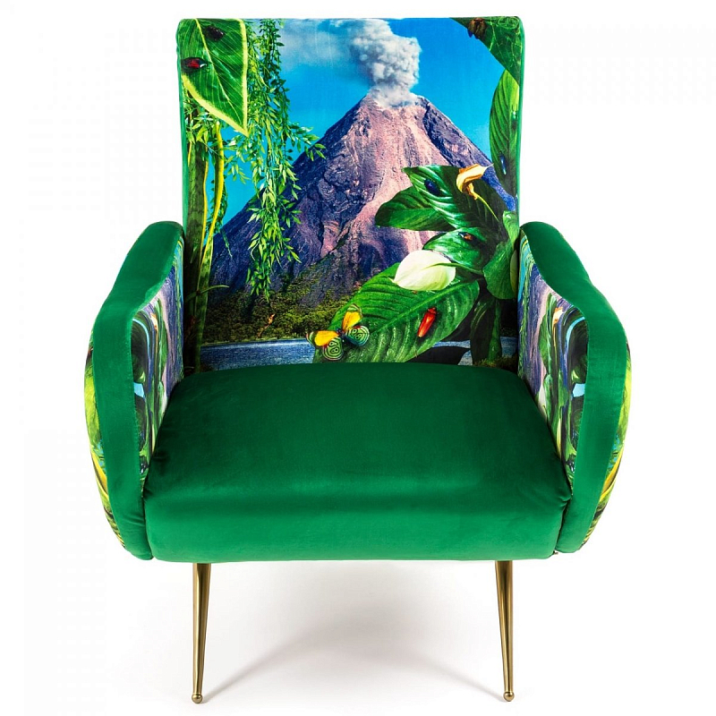 Кресло Seletti Armchair Volcano Бирюзовый Зеленый Латунь в Барнауле | Loft Concept 